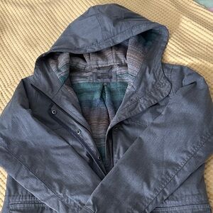 Toad&Co Slate Gray Hooded Raincoat